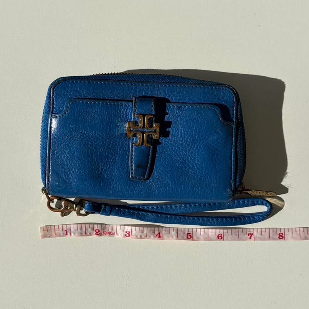 Blue Leather Wristlet Wallet - Picture 5 of 5